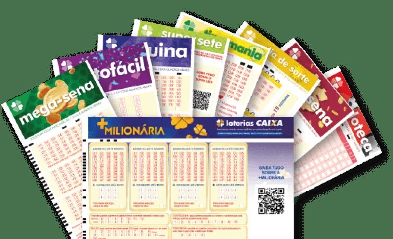Volantes das Loterias CAIXA — Mega-Sena, Lotofácil, Quina e outras modalidades